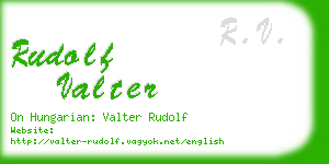 rudolf valter business card